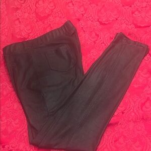 Like New Beautiful Black Textured Pull on Pants